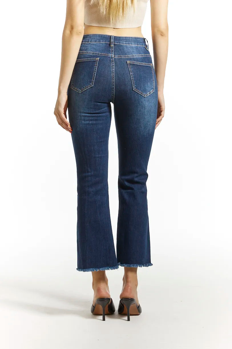 Short flared jeans