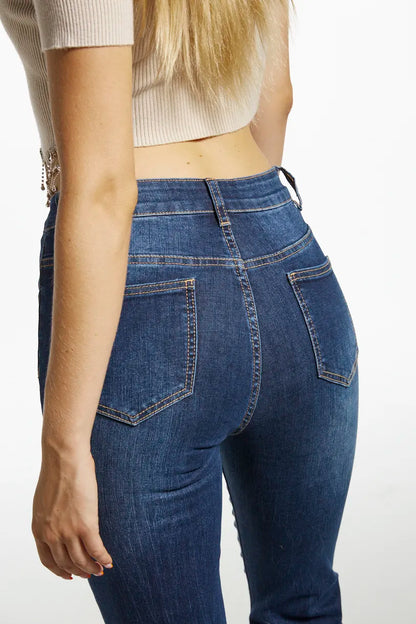 Short flared jeans