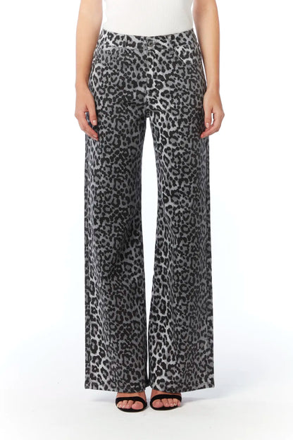 Leopard print jeans