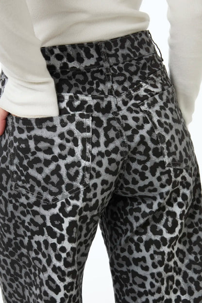 Leopard print jeans