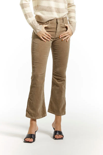 Bell-bottom corduroy trousers