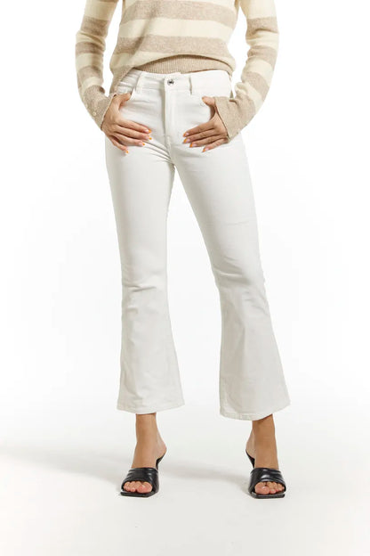 Bell-bottom corduroy trousers